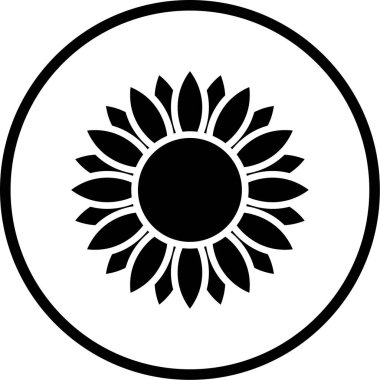 Çiçek. Web simgesi basit illüstrasyon