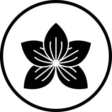 Çiçek simgesinin vektör illüstrasyonu