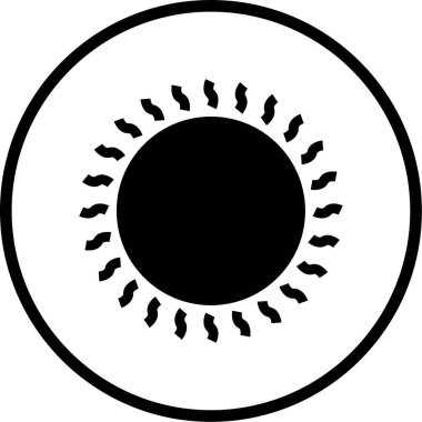 Güneş. Web simgesi basit illüstrasyon