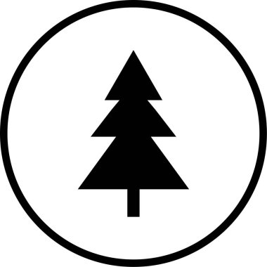 Noel ağacı simgesi vektör illüstrasyonuName