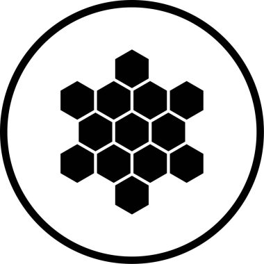 Bal peteği. Web simgesi basit tasarım