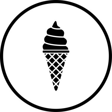 dondurma simgesi, vektör illüstrasyonu