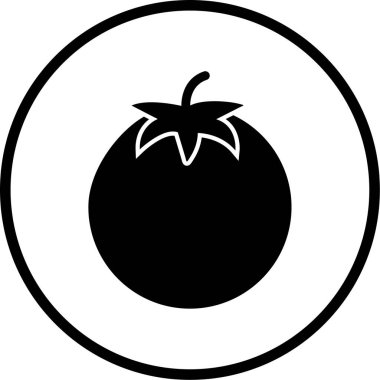 Domates simgesinin vektör illüstrasyonu