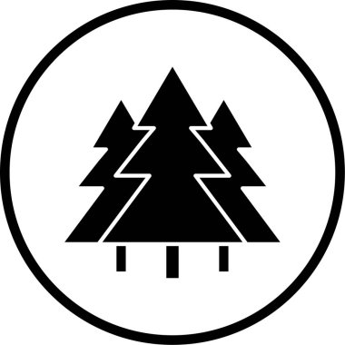 çam ağaçları ikon vektör illüstrasyonu
