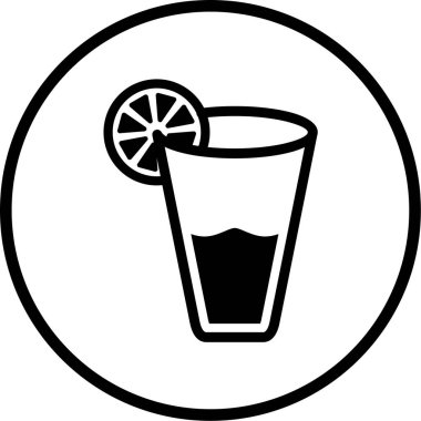 Kokteyl. Web simgesi basit illüstrasyon