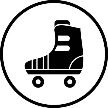 Paten kayıyoruz. Basit illüstrasyon