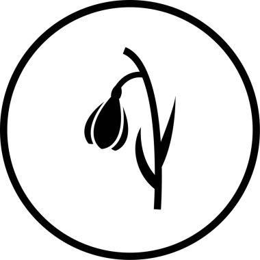 Çiçek. Web simgesi vektör illüstrasyonu