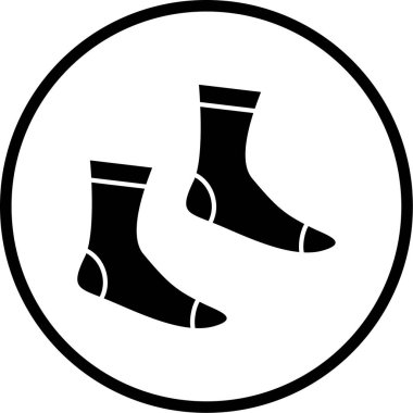 çorap vektör simgesi illüstrasyonu.
