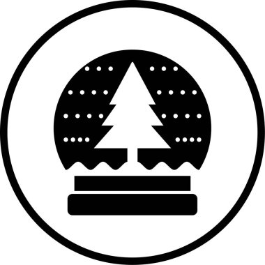 Noel topu ikonu vektör illüstrasyonu