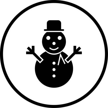 Kardan adam. Web simgesi basit illüstrasyon