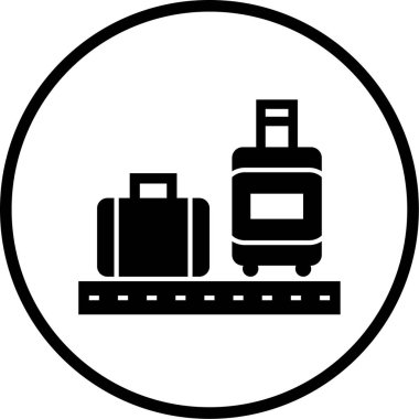 bagaj. Web simgesi basit illüstrasyon