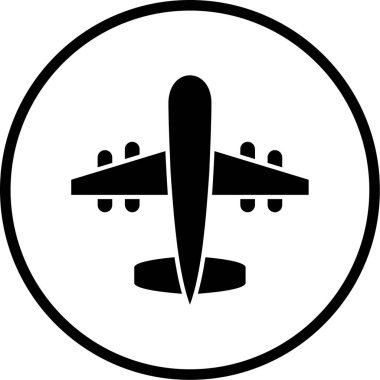 Uçak. Web simgesi basit illüstrasyon