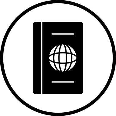 Pasaport. Web simgesi basit illüstrasyon
