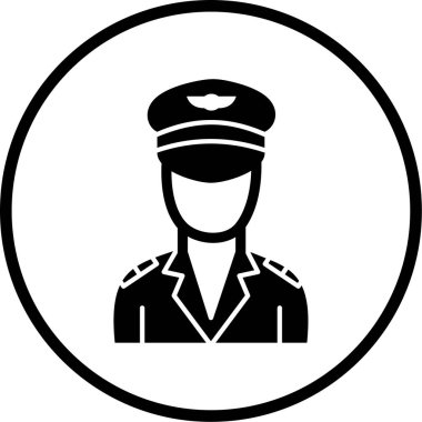 Bir polis simgesinin vektör illüstrasyonu