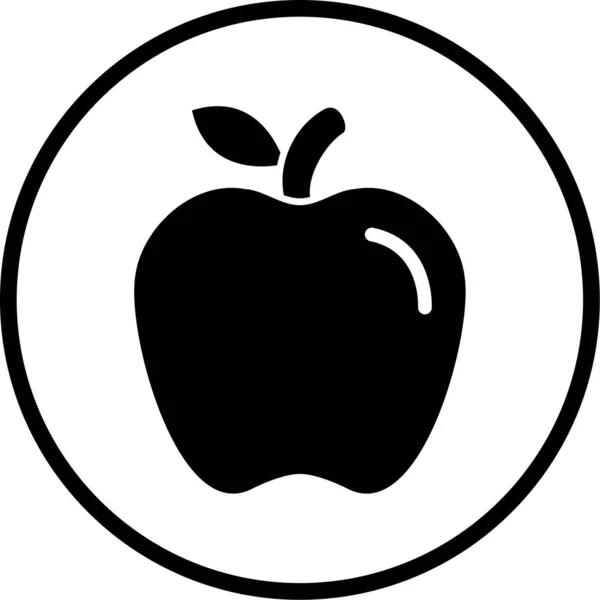 Apfel Web Symbol Einfache Illustration — Stockvektor