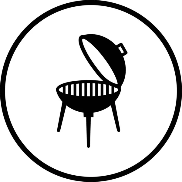 Grill Ikona Web Prosta Ilustracja — Wektor stockowy