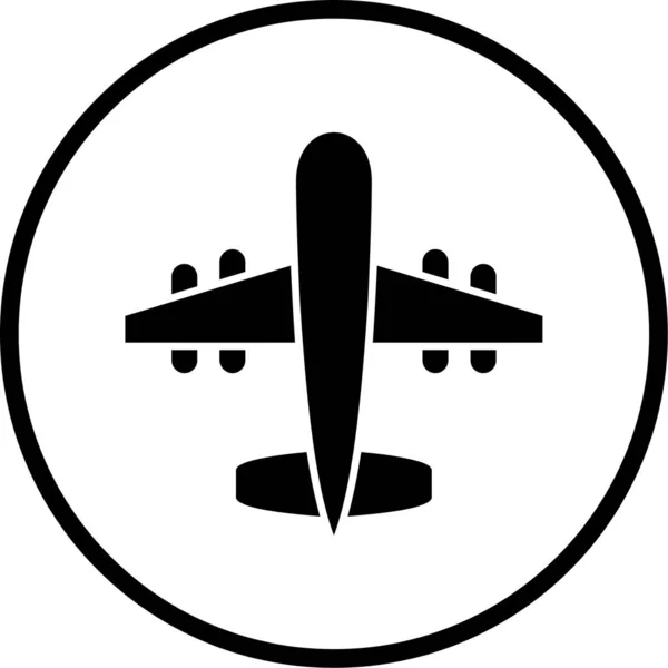 Flugzeug Web Symbol Einfache Illustration — Stockvektor