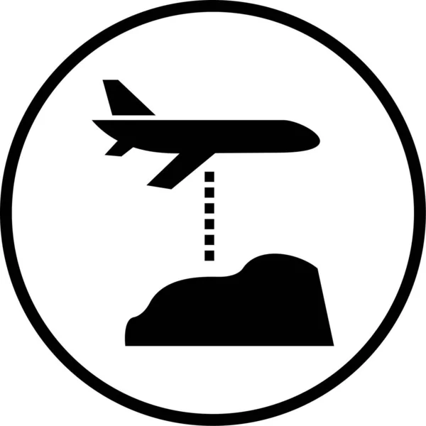 Flugzeug Web Symbol Einfache Illustration — Stockvektor