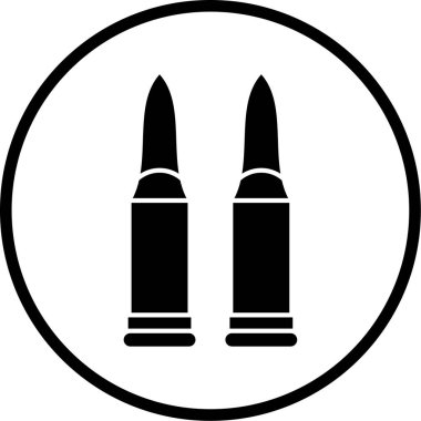 Mermiler. Web simgesi basit illüstrasyon