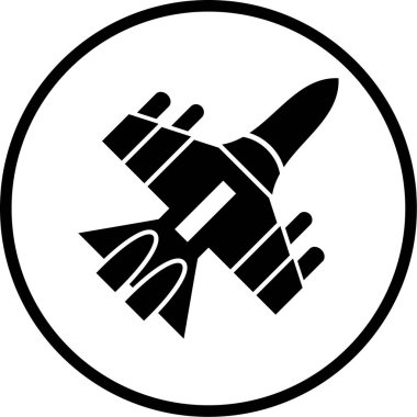 Moda biçimi izole edilmiş arkaplanda roket simgesi