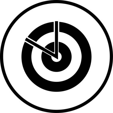 Moda biçimi izole edilmiş arkaplanda hedef simge