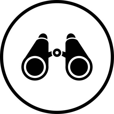 Dürbün. Web simgesi basit illüstrasyon