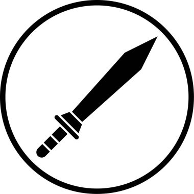 Bir kılıç simgesinin vektör illüstrasyonu