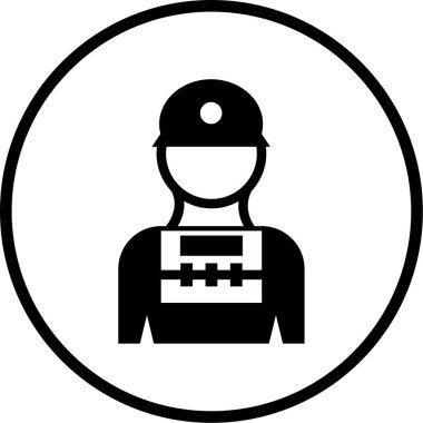 Bir polis memuru simgesinin vektör çizimi