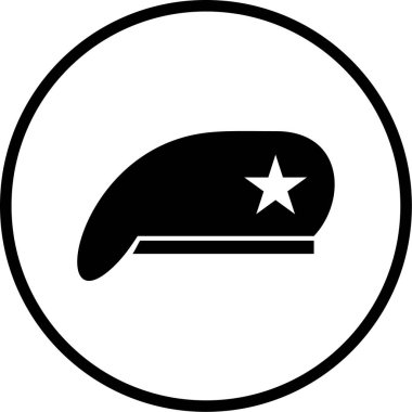 hat simgesi, vektör illüstrasyonu beyaz arkaplanda izole edildi