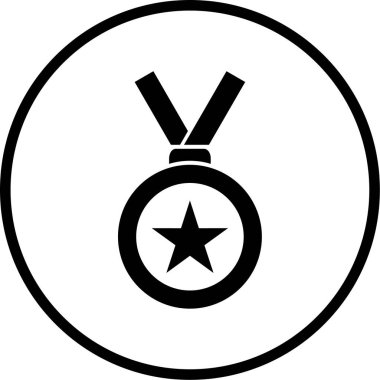 Madalya. Web simgesi basit illüstrasyon