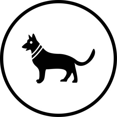 Köpek. Web simgesi basit illüstrasyon