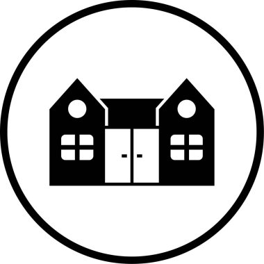 Modern yapı simgesinin vektör illüstrasyonu