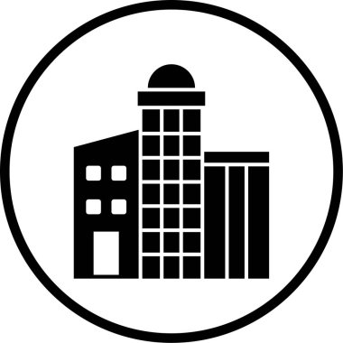 Modern yapı simgesinin vektör illüstrasyonu