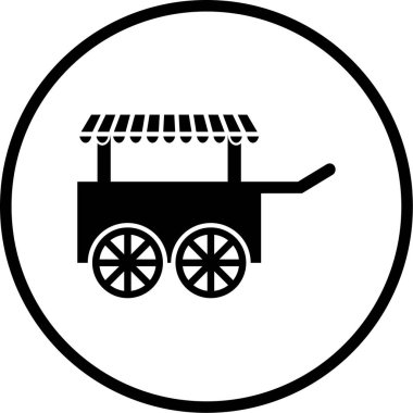 El arabası. Web simgesi basit illüstrasyon