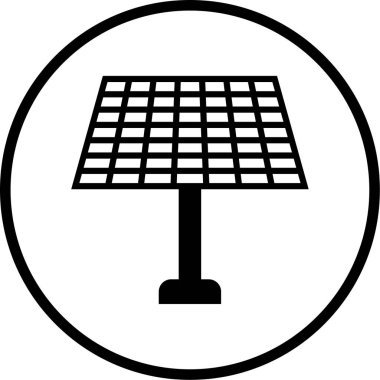 Güneş paneli simgesinin vektör illüstrasyonu