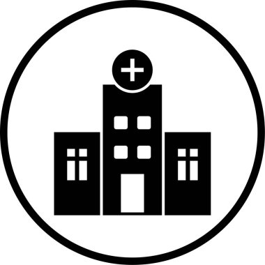 Hastane. Web simgesi basit tasarım