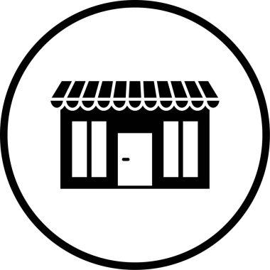 Dükkan. Web simgesi basit illüstrasyon