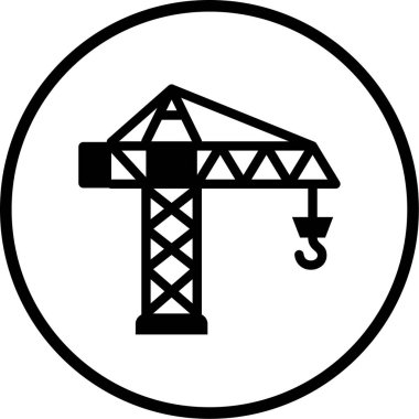 Vinç. Web simgesi basit illüstrasyon