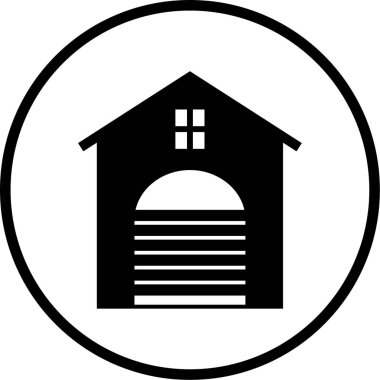 Bir ev simgesinin vektör illüstrasyonu