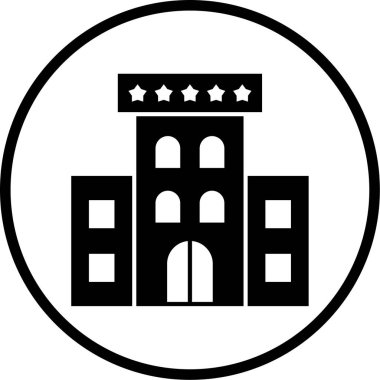 Web ve mobil için otel vektör simgesi