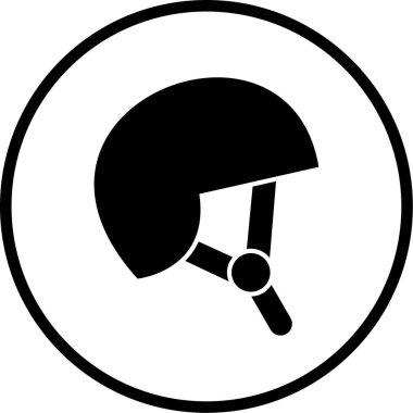 Miğfer. Web simgesi basit illüstrasyon