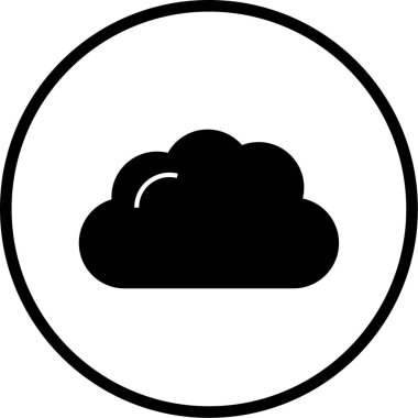 Bulut. Web simgesi basit illüstrasyon