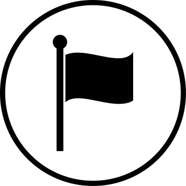 bayrak ikonu vektör illüstrasyonu