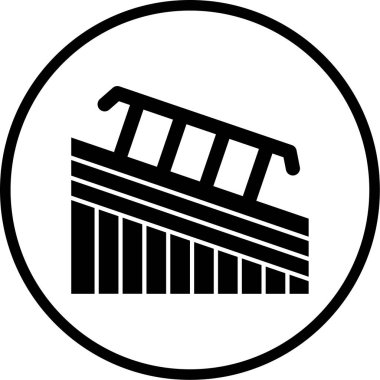 Demiryolu modern simgesinin vektör illüstrasyonu