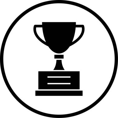 Kupa. Web simgesi basit illüstrasyon