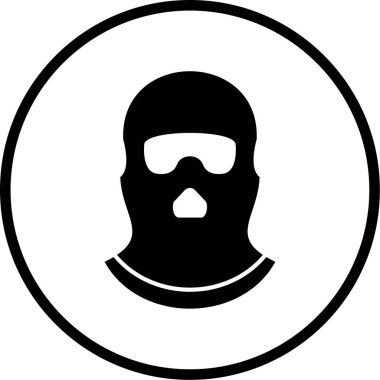 Maske takan bir adamın vektör çizimi