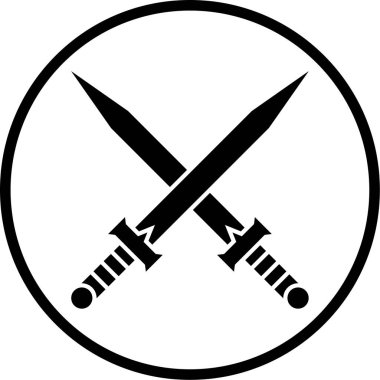 Kılıç simge vektör çizim