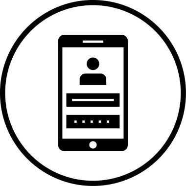 Cep telefonu simgesi, vektör illüstrasyonu