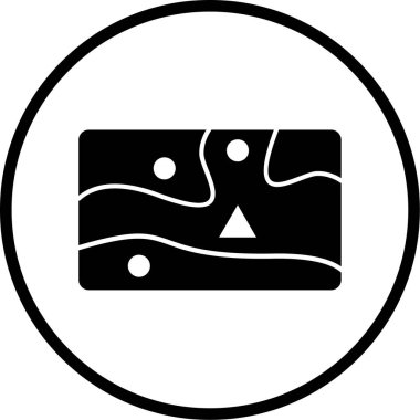 harita modern simgesinin vektör illüstrasyonu