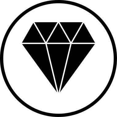 Elmas. Web simgesi basit illüstrasyon